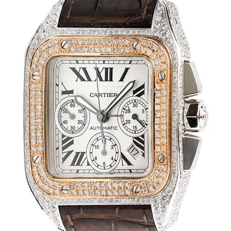 cartier santos 100 price malaysia|cartier santos 100 diamond bezel.